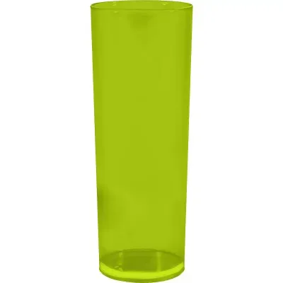 copo long drink cristal 330ml amarelo neon de plastico  - 1525201