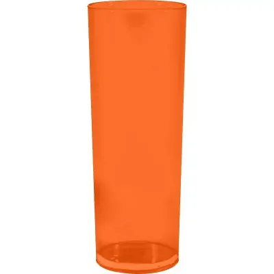 copo long drink cristal 330ml laranja neon de plastico  - 1525205