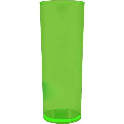 copo long drink cristal 330ml verde neon de plastico  - 1525203