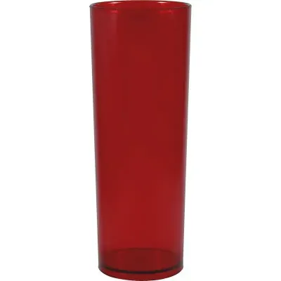 copo long drink cristal 330ml vermelho de plastico  - 1525193