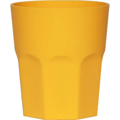 copo mini roma 300ml amarelo de plastico  - 1523500