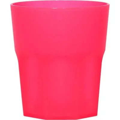 copo mini roma 300ml rosa neon de plastico  - 1523516