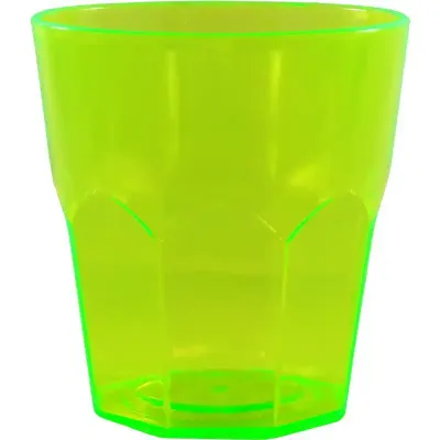 Copo mini roma cristal 300ml verde neon de plastico 