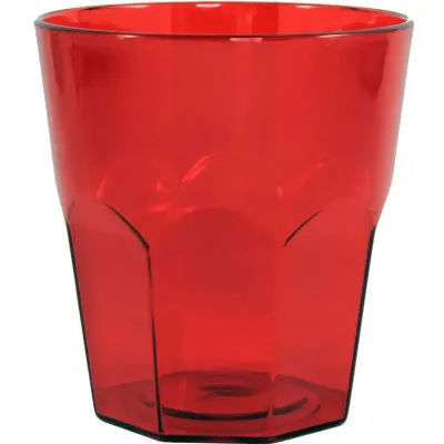 Copo mini roma cristal 300ml vermelho de plastico 