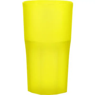 copo roma 360ml amarelo neon de plastico 