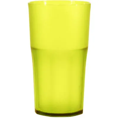 copo roma cristal 370ml amarelo neon de plastico  - 1525143