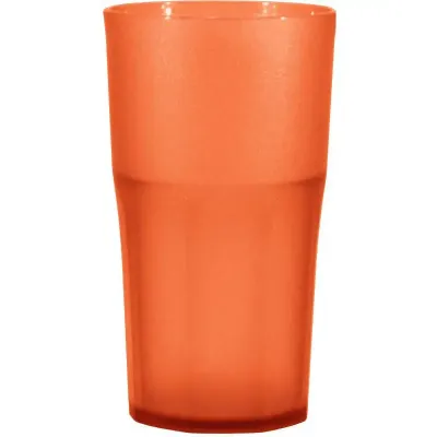 copo roma cristal 370ml laranja neon de plastico  - 1525147