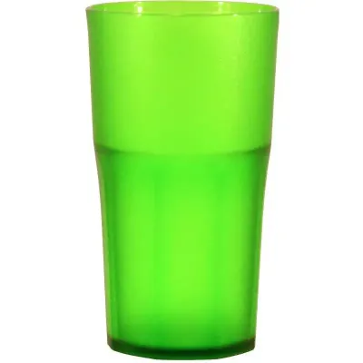 copo roma cristal 370ml verde neon de plastico  - 1525145