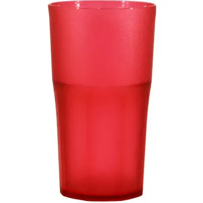 copo roma cristal 370ml vermelho de plastico  - 1525135