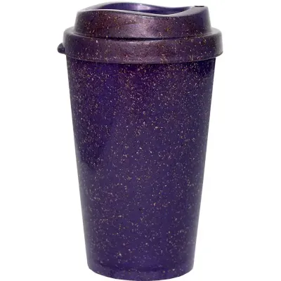 Copo tampa mug 320ml lilas green colors de plastico 