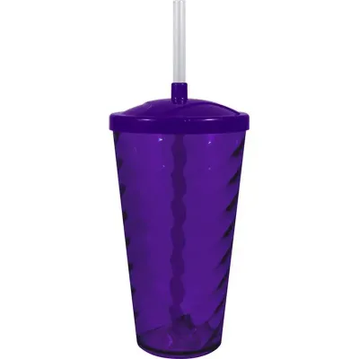 copo tampa twist cristal 600ml lilas de plastico  - 1524036