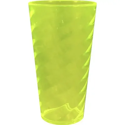 copo twist cristal 600ml amarelo neon de plastico  - 1524022