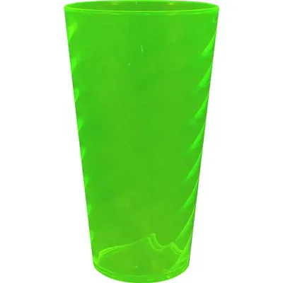 Copo Twist Cristal Verde Neon 600ml Plástico