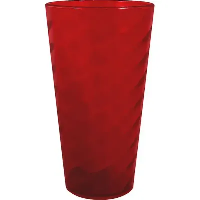 copo twist cristal 600ml vermelho de plastico 