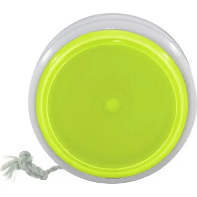 Ioiô base branca amarelo neon de plastico 