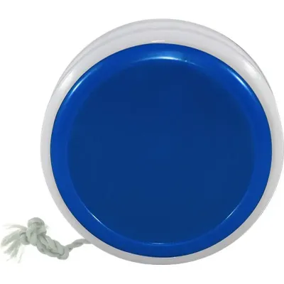 Ioiô base branca azul de plastico 