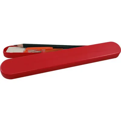 Mini estojo vermelho de plastico  - 1524815