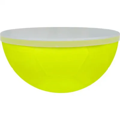 Petisqueira futebol tampa 240ml amarelo neon de plastico 