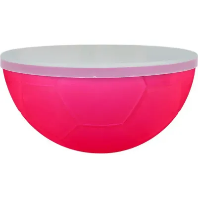 petisqueira futebol tampa 240ml rosa neon de plastico 