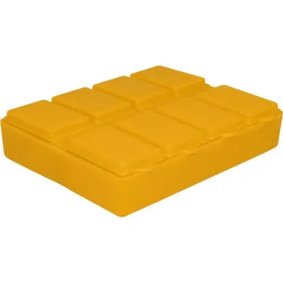 Porta Comprimido Amarelo Plástico