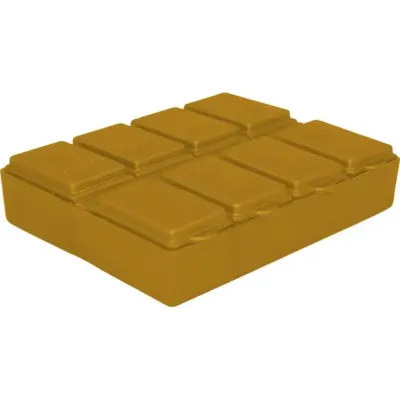 porta comprimido dourado de plastico 