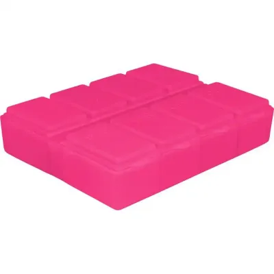 porta comprimido rosa neon de plastico  - 1524611