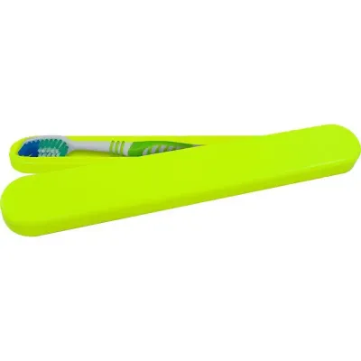 porta escova dental amarelo neon de plastico  - 1524782