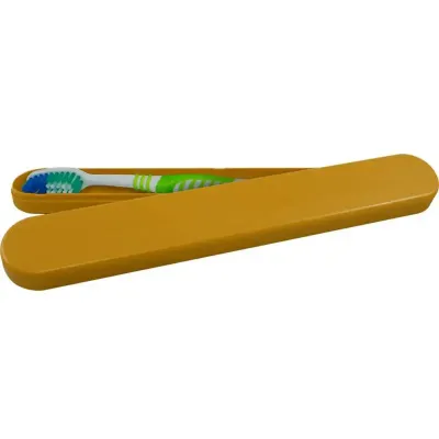 porta escova dental dourado de plastico 