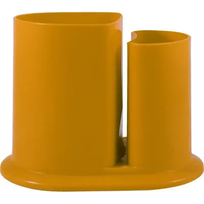 Porta lápis amarelo de plastico 