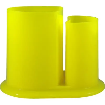 porta lapis amarelo neon de plastico 