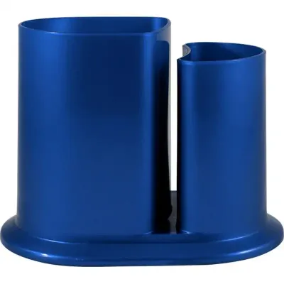 Porta lápis azul de plastico 