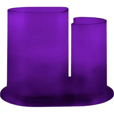 porta lapis cristal lilas de plastico  - 1524897