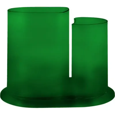 porta lapis cristal verde de plastico  - 1524891