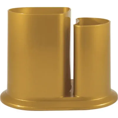 porta lapis dourado de plastico  - 1524863