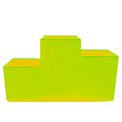 Porta Lápis Trio Amarelo Neon Plástico - 1582433