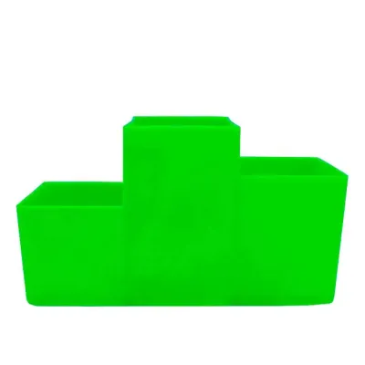 Porta Lápis Trio Verde Neon Plástico - 1582430