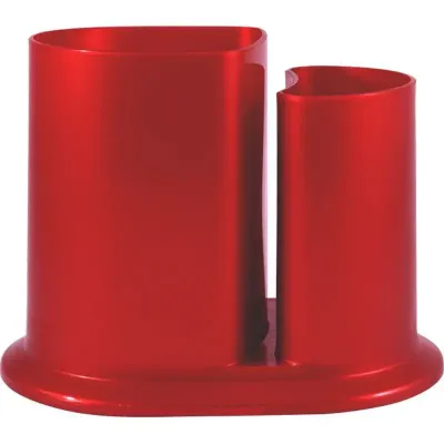 porta lapis vermelho de plastico 