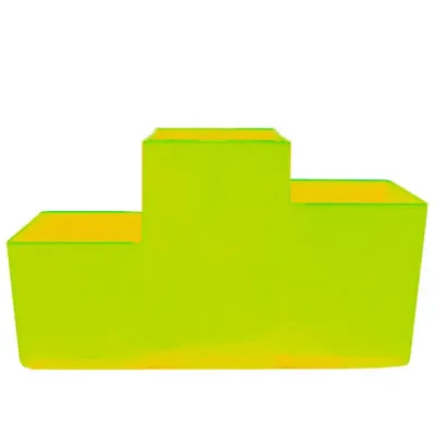 Porta Talher Trio Amarelo Neon Plástico - 1582495