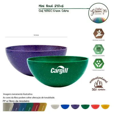  pote mini bowl 240ml green colors cores  - 1524316