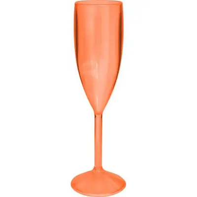 Taça VIP Cristal Laranja Neon 180ml Plástico