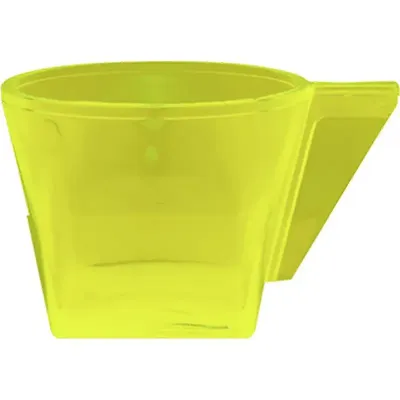 Xícara 50ml cristal amarelo neon de plastico 