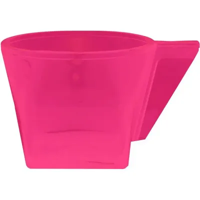 Xícara 50ml cristal rosa neon de plastico 