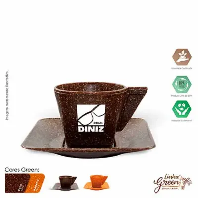 Xícara Café com Pires 50ml Green - cores - 1687798