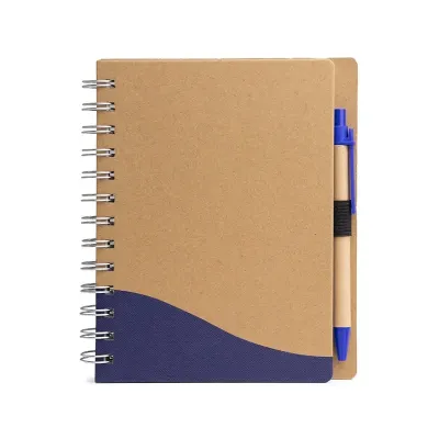 Caderneta ecológica com Caneta azul