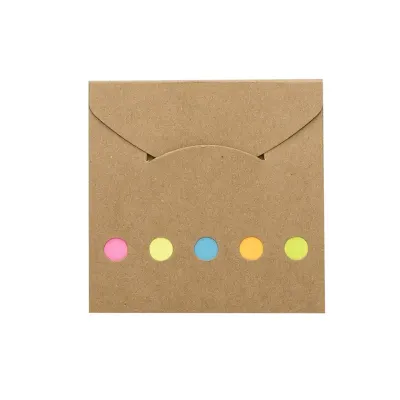 Mini bloco ecológico formato envelope com autoadesivos e