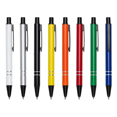 Mini caneta semimetálica: várias cores