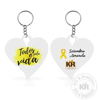 Chaveiro de metal personalizado Setembro Amarelo