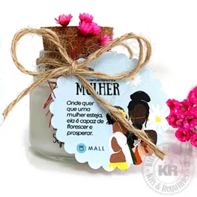 Mini vela aromatizada com potinho de vidro 30g personalizado