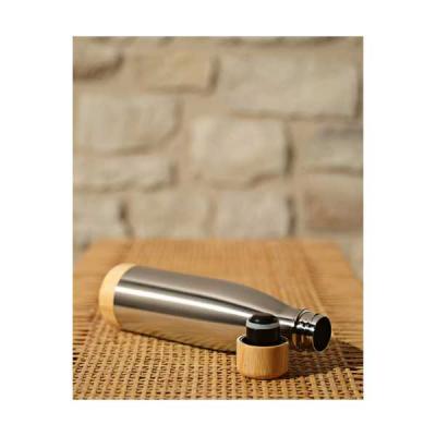 Garrafa em Aco Inox com tampa em Bambu Personalizada - 2012971