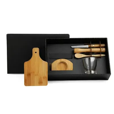 Kit caipirinha com tábua em Bambu personalizado